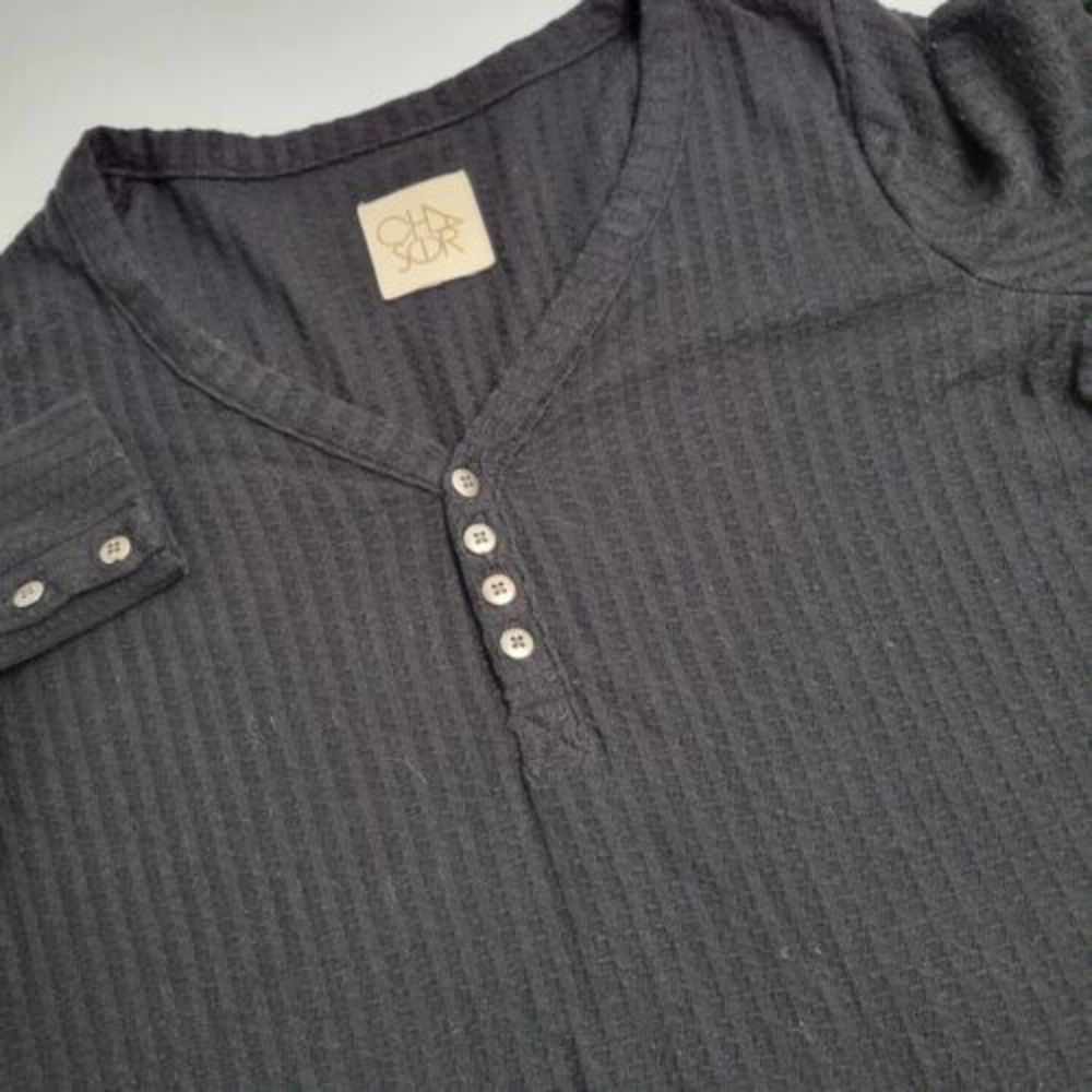 Cha Sor Chasor Anthropologie Women's S Waffle Knit‎ Long Sleeve Thermal Shirt